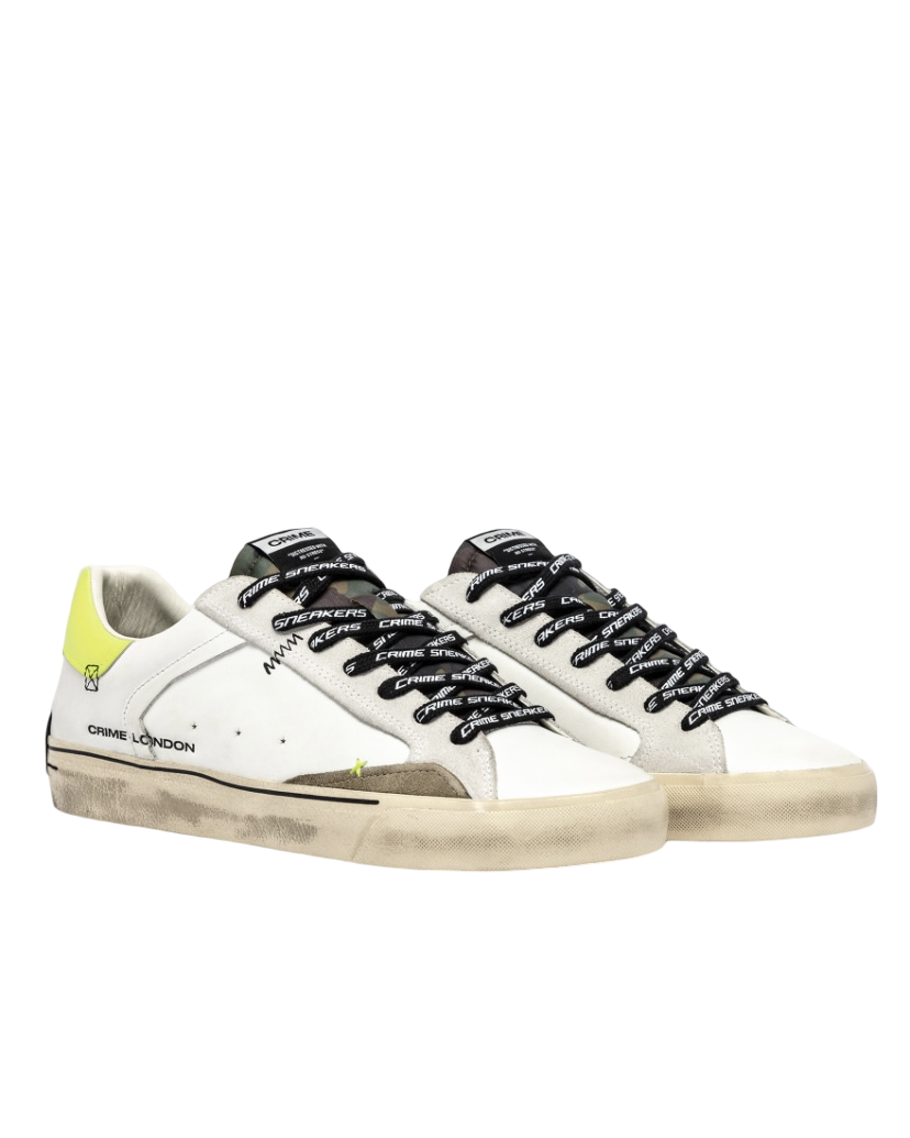 CRIME LONDON - Sneakers Deconstructed Camouflage Giallo