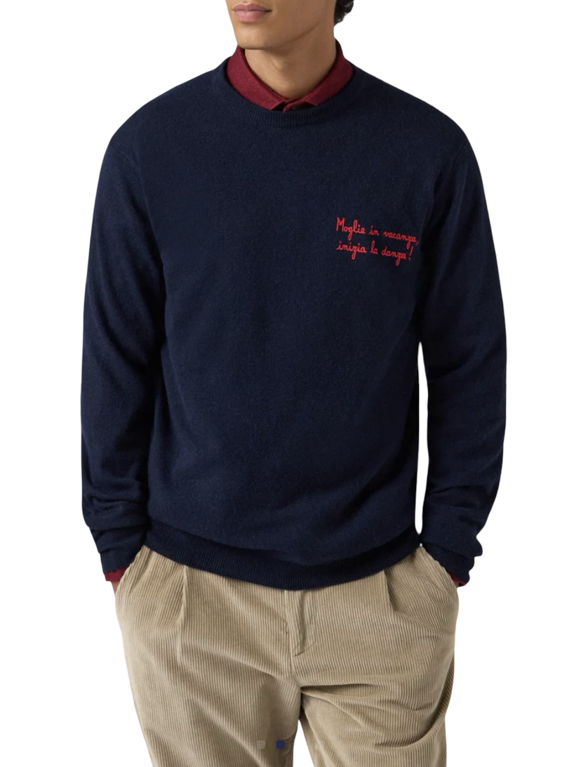 MC2 SAINT BARTH - Maglione Blu Moglie in Vacanza inizia la Danza