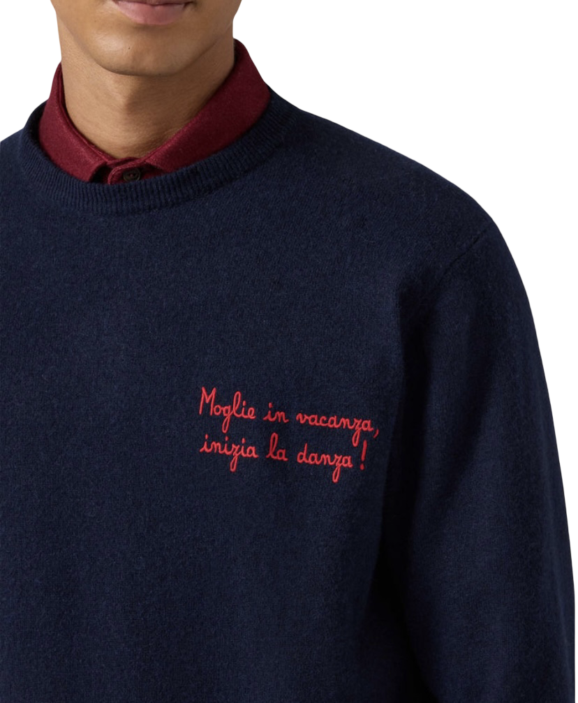 MC2 SAINT BARTH - Maglione Blu Moglie in Vacanza inizia la Danza