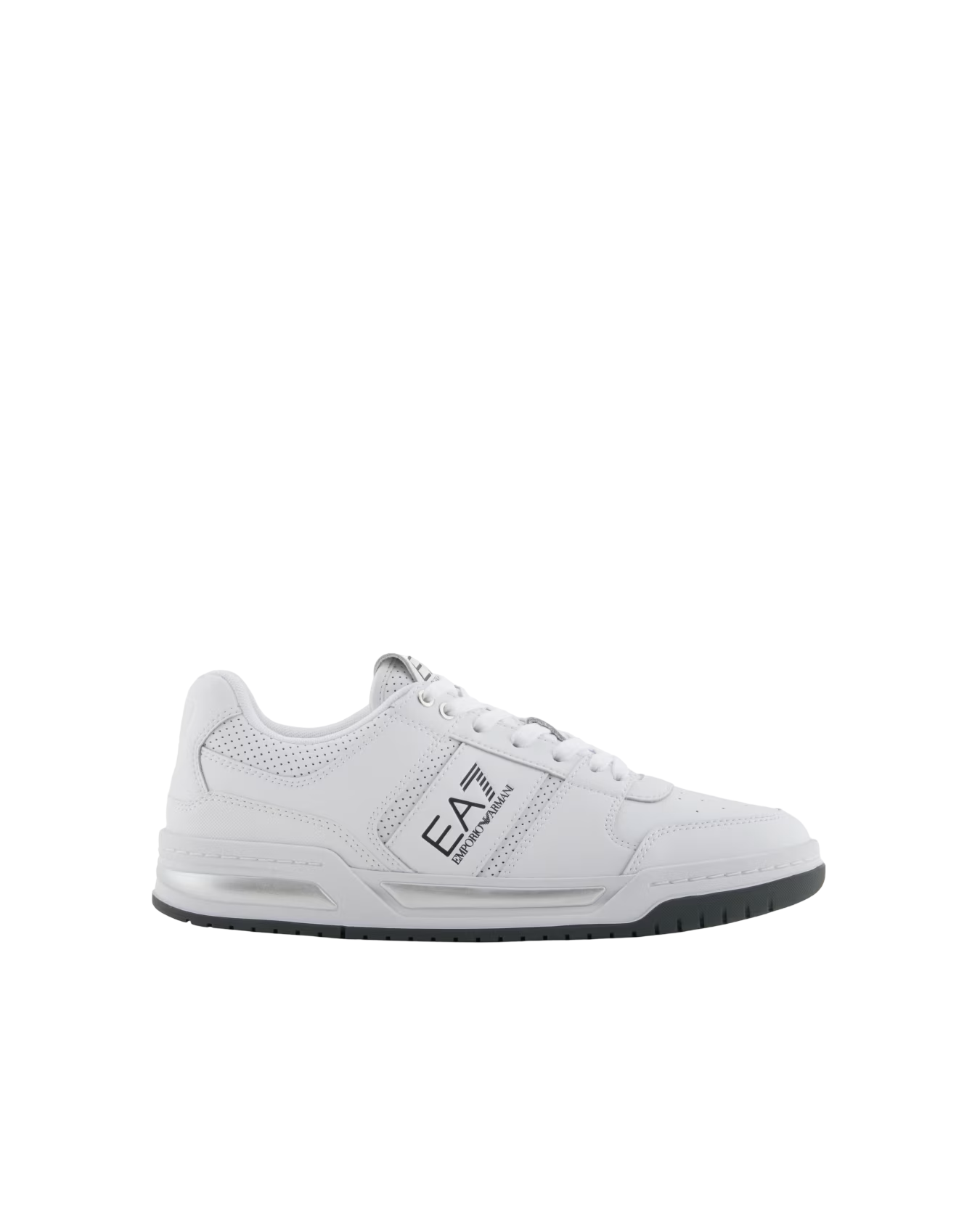 EA7 - Sneakers Bianche Baseline in Pelle