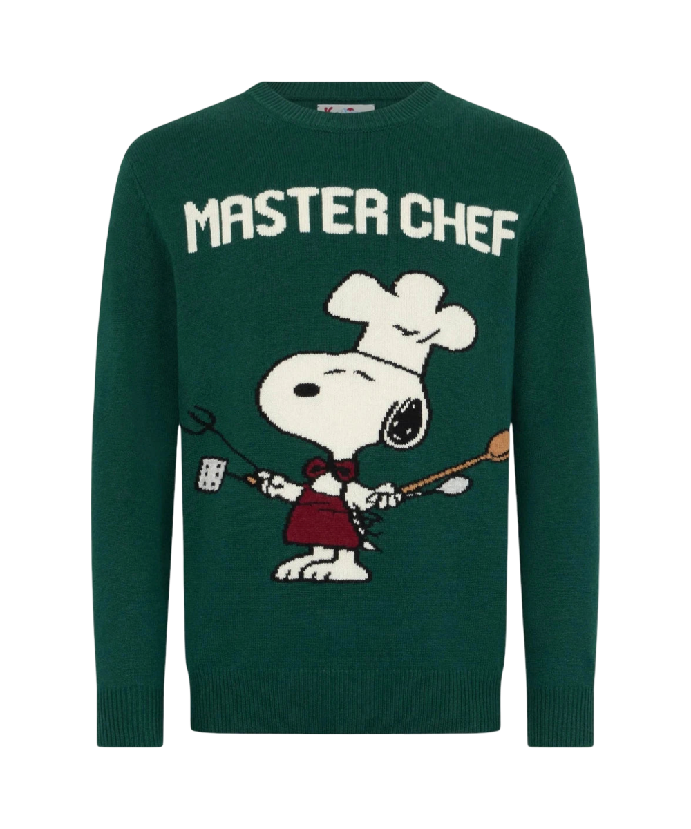MC2 SAINT BARTH - Maglione Verde Snoopy Masterchef