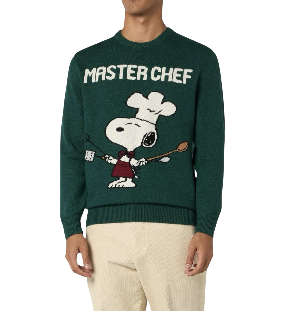 MC2 SAINT BARTH - Maglione Verde Snoopy Masterchef