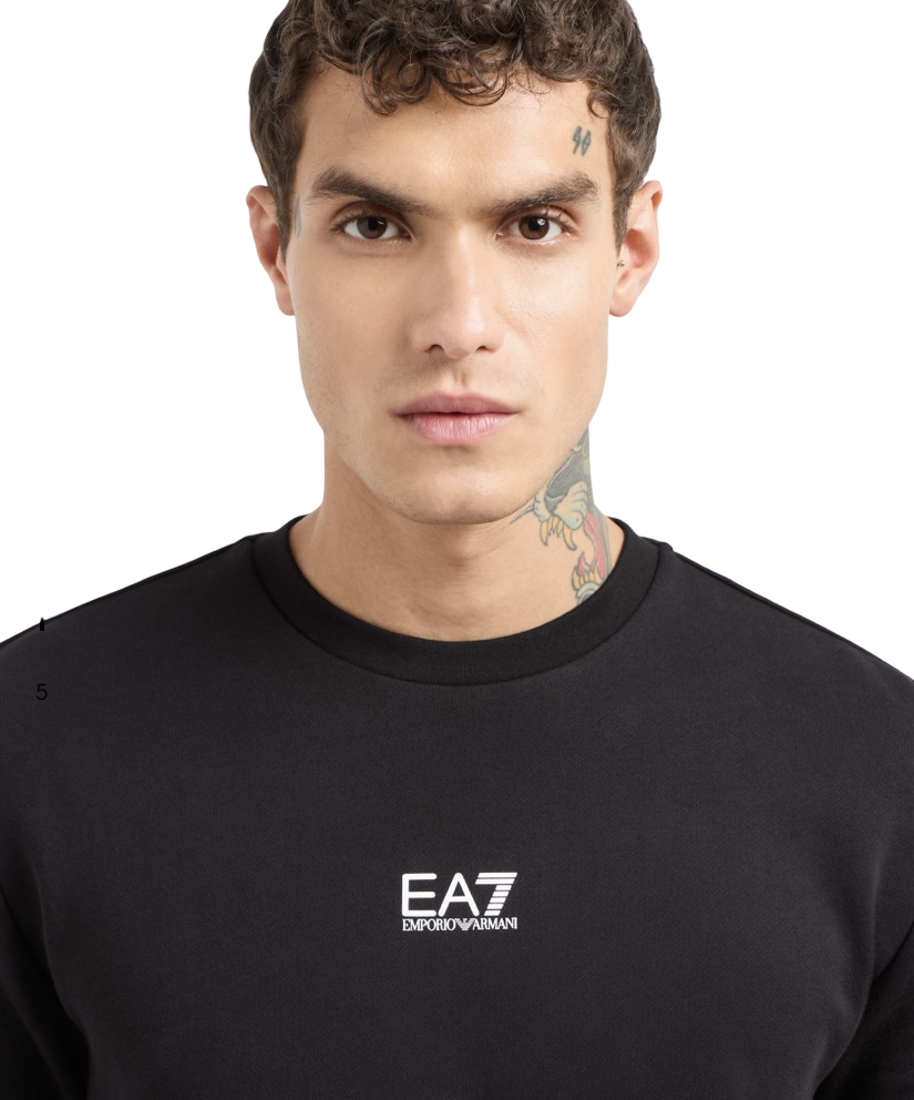 EA7 - Felpa Girocollo Nera Core Identity