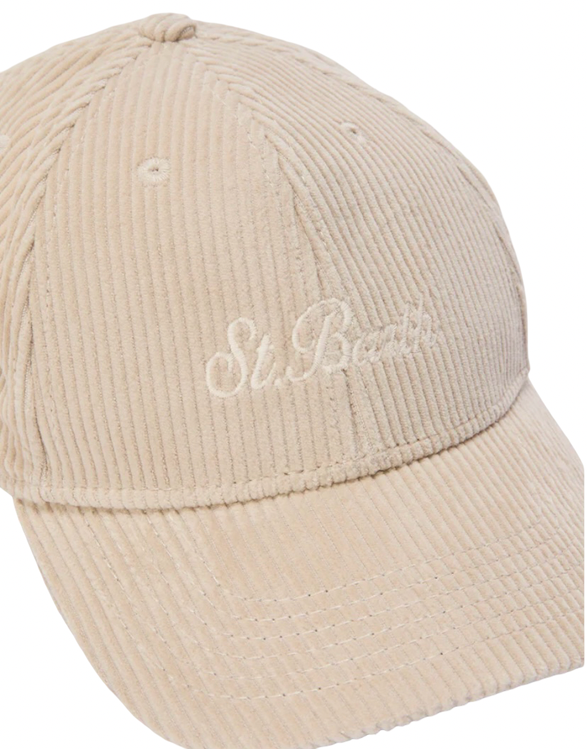 MC2 SAINT BARTH - Cappellino con visiera Baseball Corduroy in Velluto a coste Beige