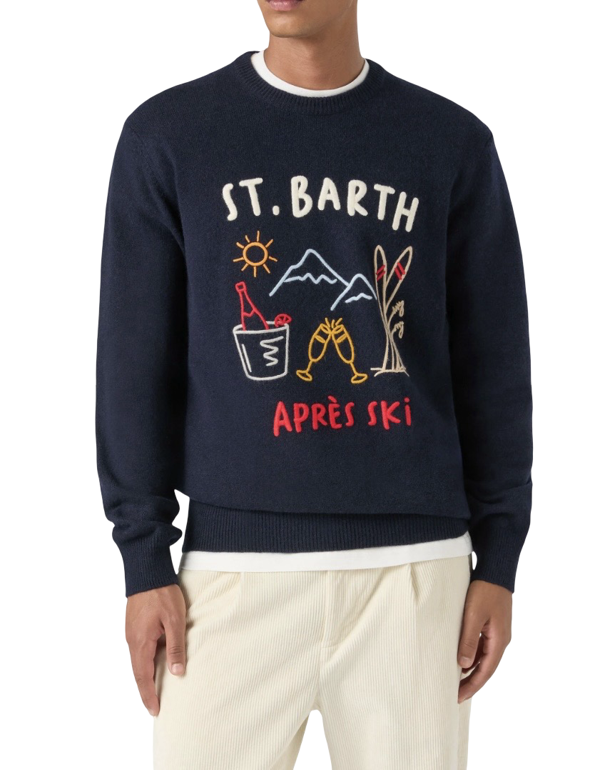 MC2 SAINT BARTH - Maglione Heron Blu St. Barth Apres Ski