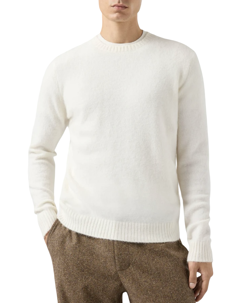MC2 SAINT BARTH - Maglione Regent Bianco in Alpaca Stretch