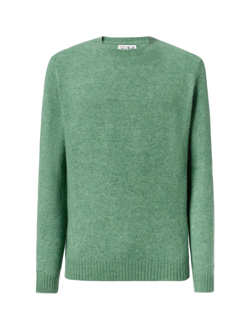 MC2 SAINT BARTH - Maglione Regent Verde Salvia in Alpaca Stretch