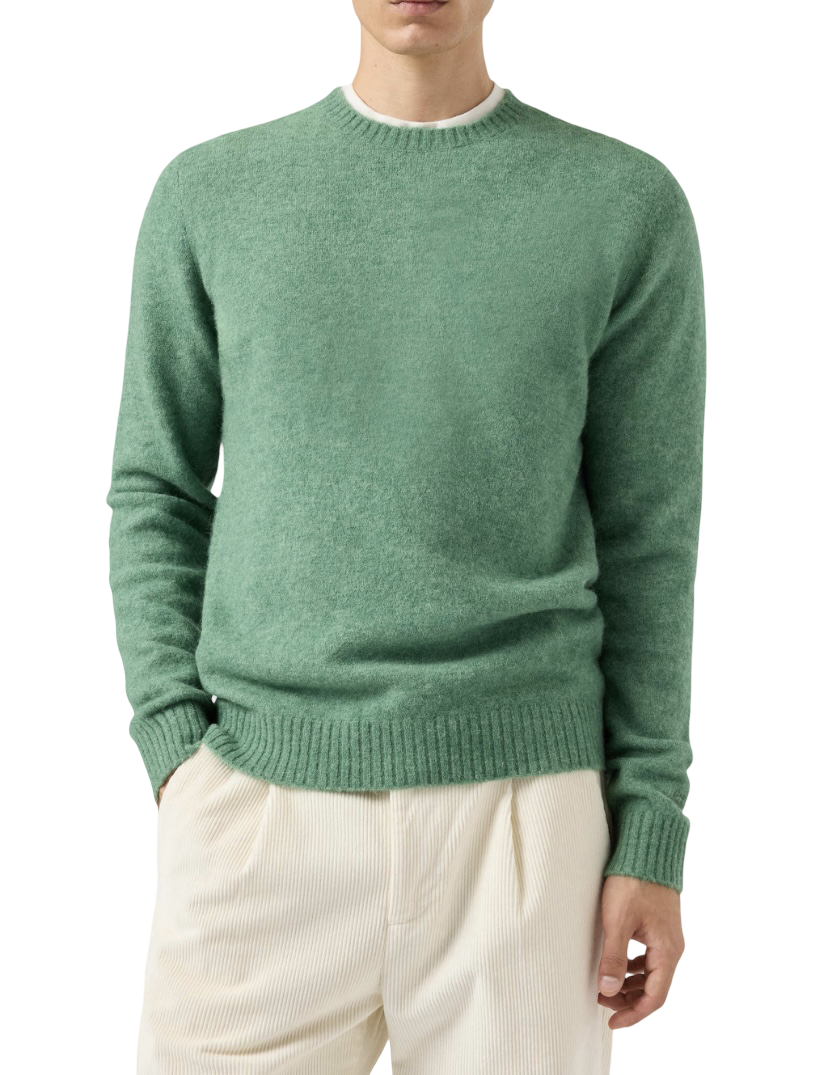 MC2 SAINT BARTH - Maglione Regent Verde Salvia in Alpaca Stretch