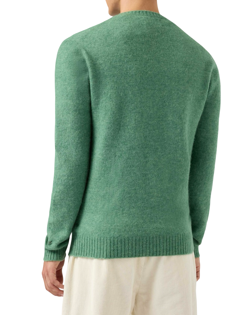 MC2 SAINT BARTH - Maglione Regent Verde Salvia in Alpaca Stretch