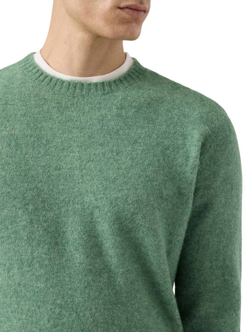 MC2 SAINT BARTH - Maglione Regent Verde Salvia in Alpaca Stretch