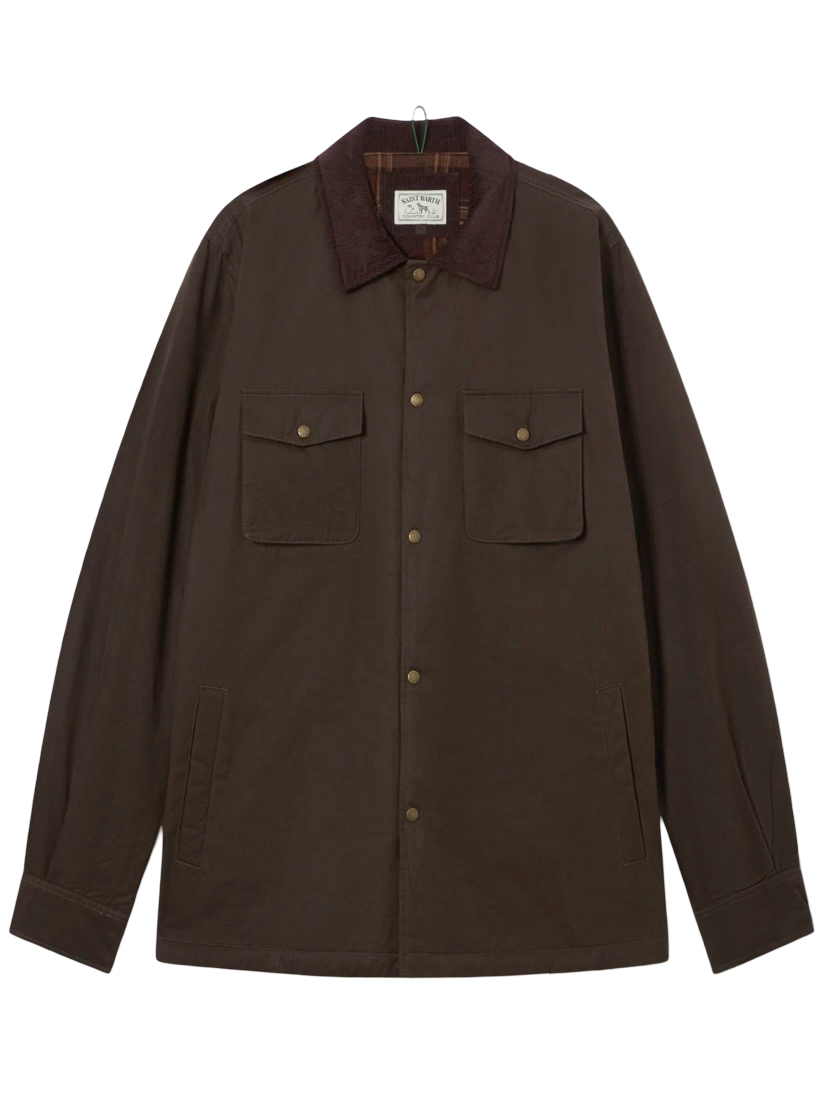 MC2 SAINT BARTH - Giacca Overshirt Bexley Wax Verde Militare
