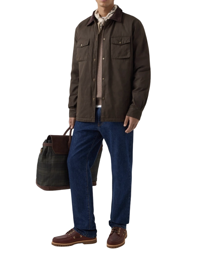MC2 SAINT BARTH - Giacca Overshirt Bexley Wax Verde Militare