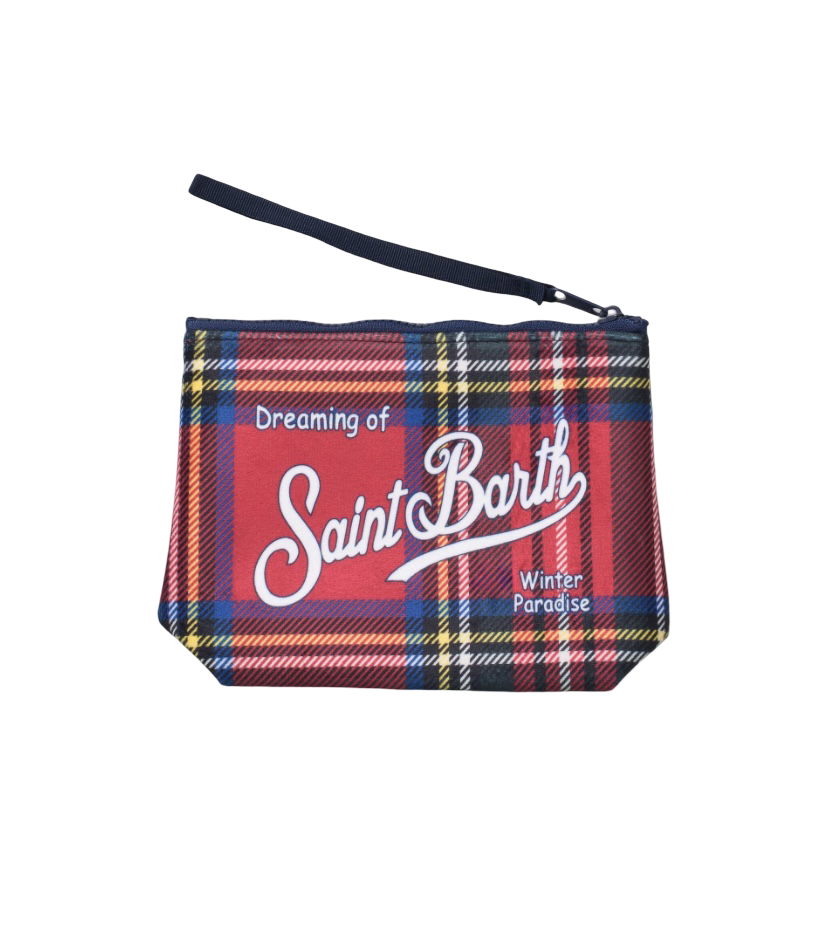 MC2 SAINT BARTH - Pochette Aline Tartan Rosso