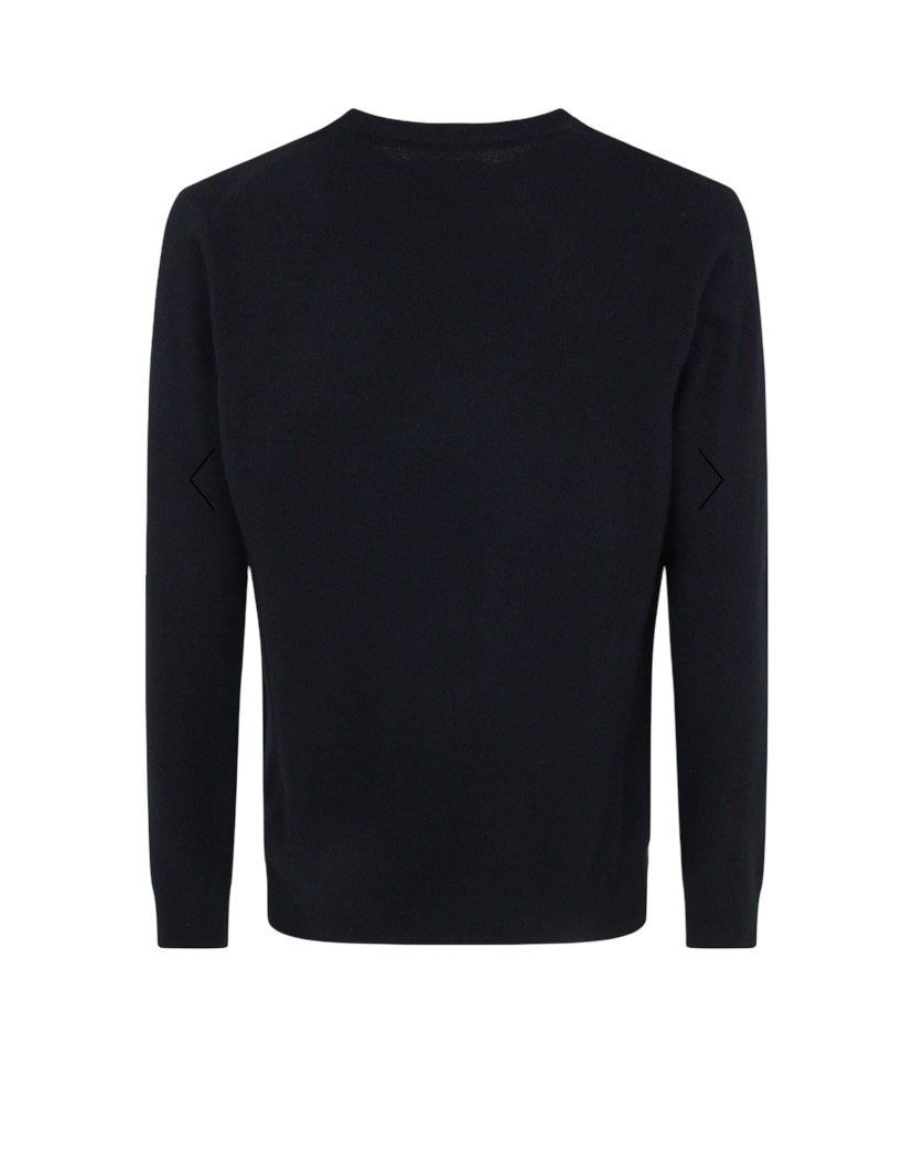 MC2 SAINT BARTH - Maglione Heron Light Embry Nero con ricamo Solo Piste Rosse