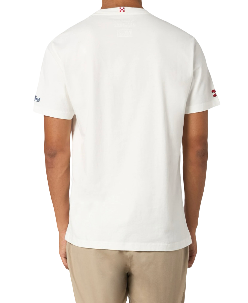 MC2 SAINT BARTH - T-shirt Bianca Arnott con Ricamo Anche Questo Natale