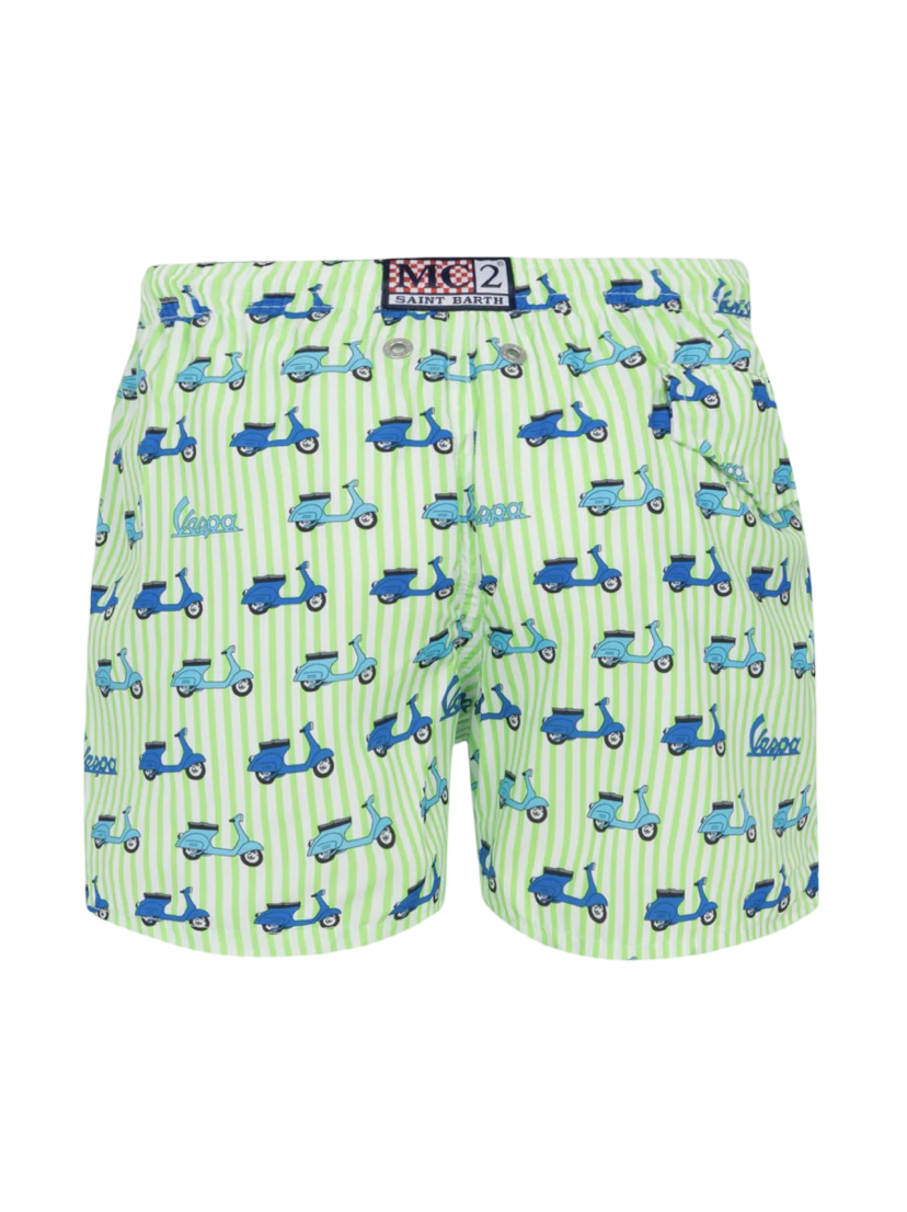 MC2 SAINT BARTH - Costume Verde Mini Vespa Stripes