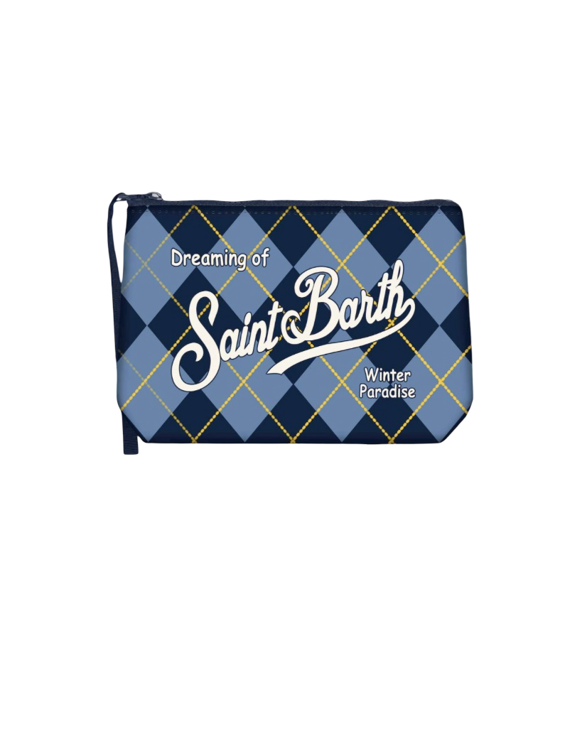 MC2 SAINT BARTH - Pochette Aline Argyle Blu e Celeste