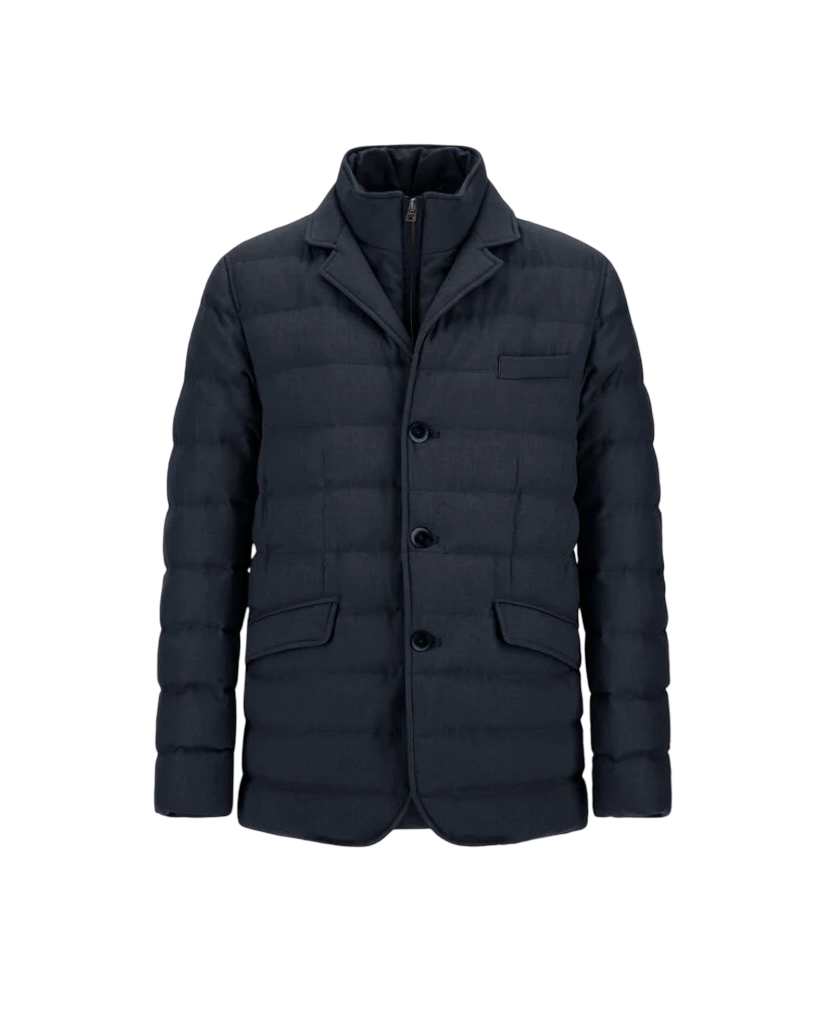 HERNO - Giacca Piumino Blu in Arendelle e Monogram