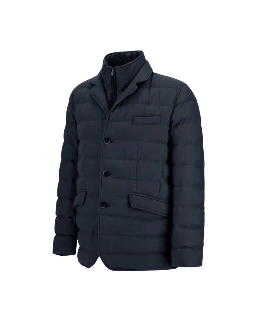 HERNO - Giacca Piumino Blu in Arendelle e Monogram