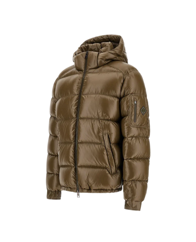 HERNO - Piumino Hero Verde Militare in Nylon lucido