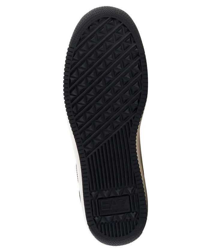 EA7 - Sneakers Bianche e Nere con inserti in Pelle