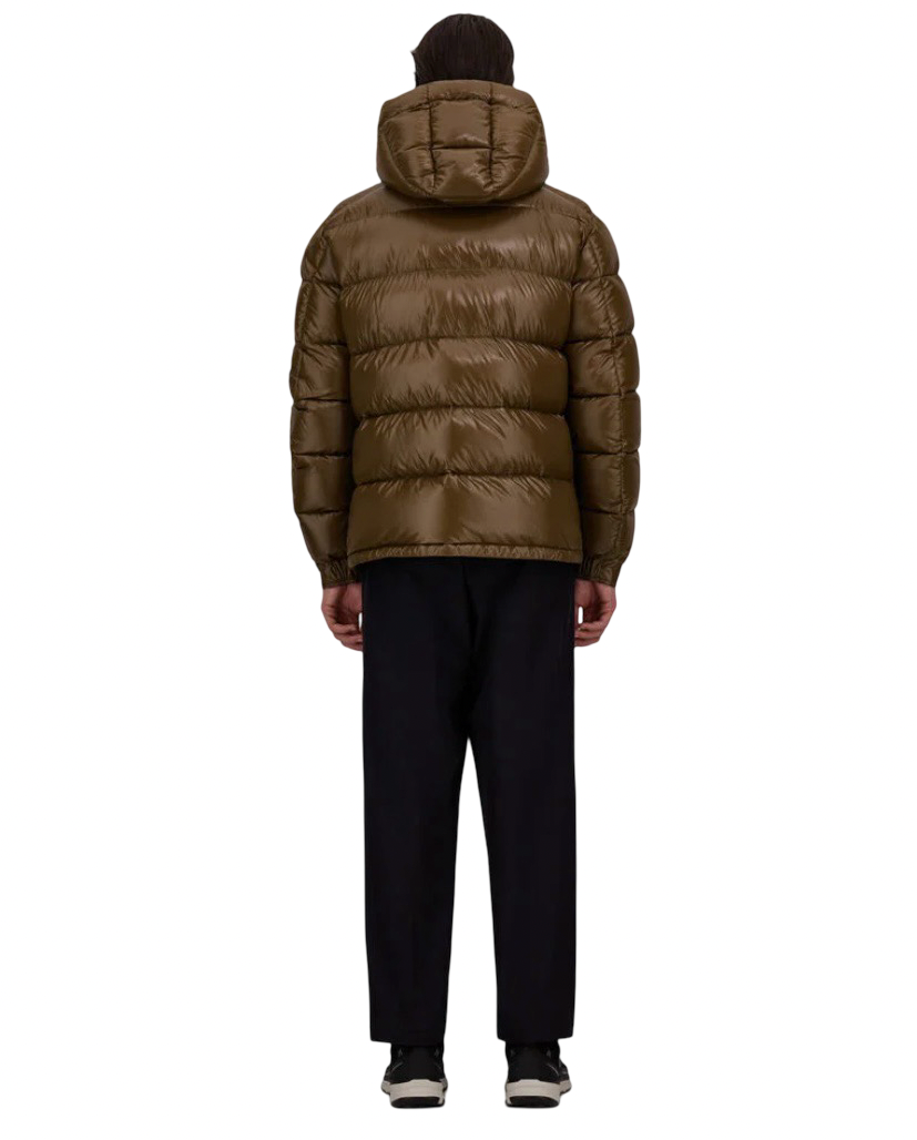 HERNO - Piumino Hero Verde Militare in Nylon lucido