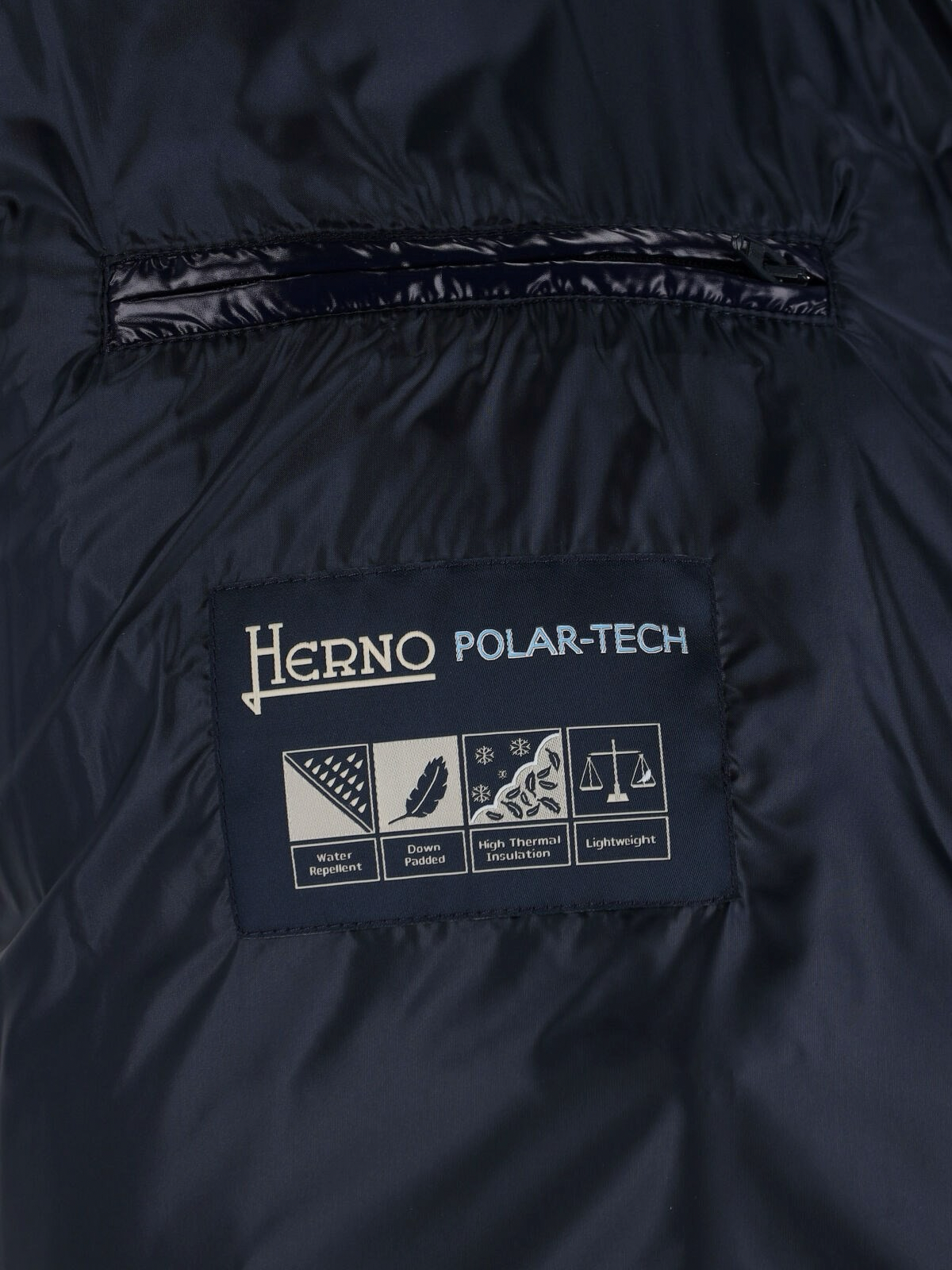HERNO - Piumino Hero Blu in Nylon lucido