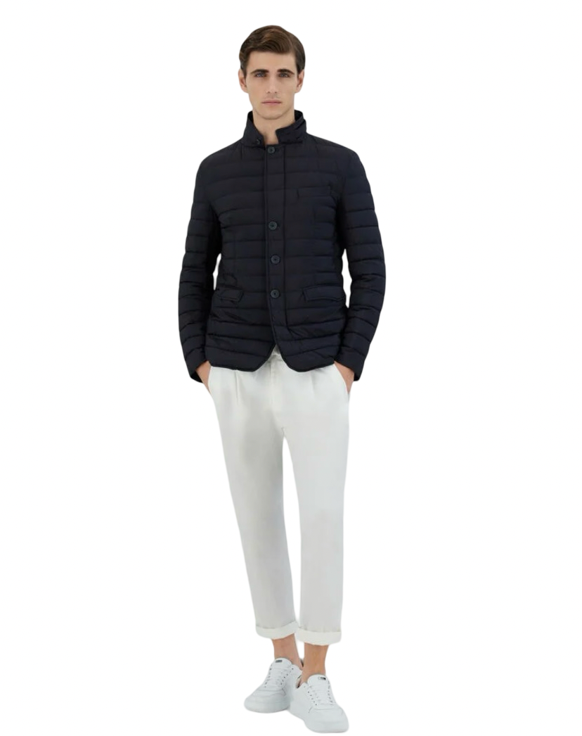 HERNO - Piumino 100 Grammi Giacco Blu Baltico
