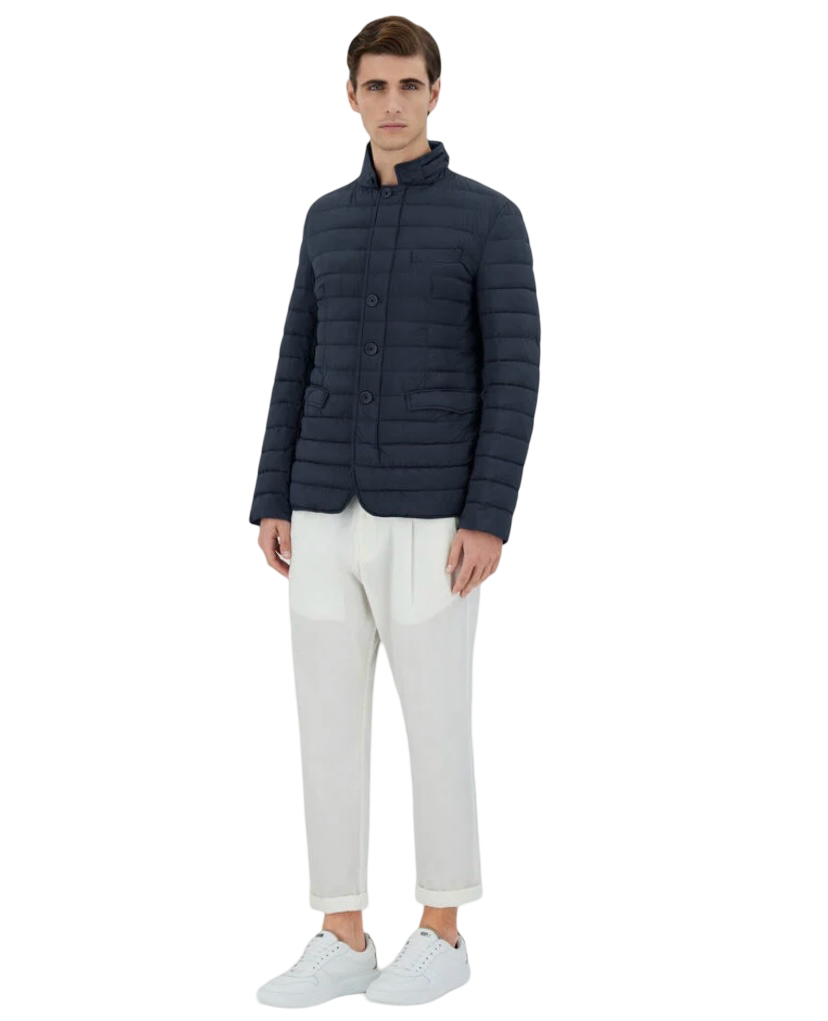 HERNO - Piumino 100 Grammi Giacco Blu Baltico
