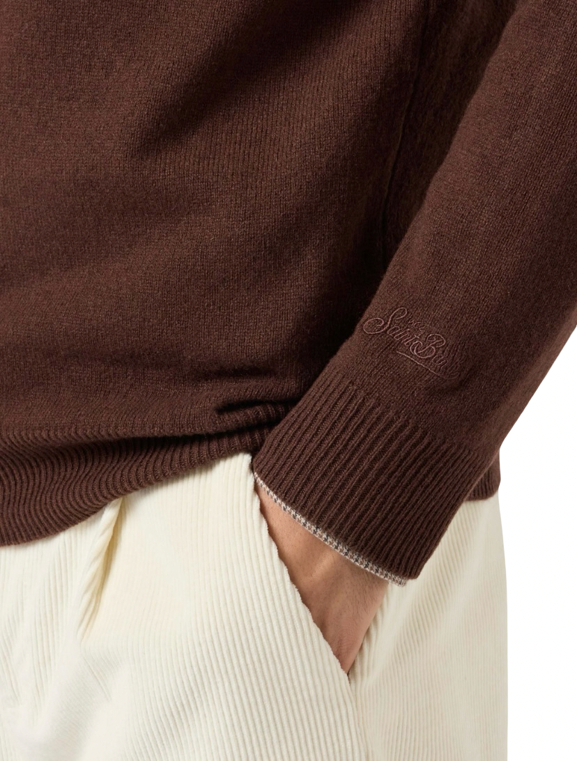 MC2 SAINT BARTH - Maglione Marrone Lambswool