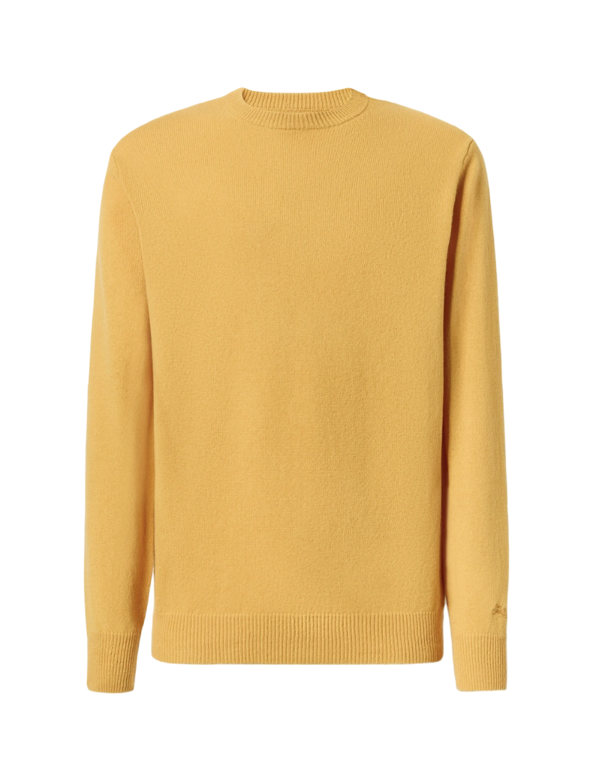 MC2 SAINT BARTH - Maglione Giallo Ocra Lambswool