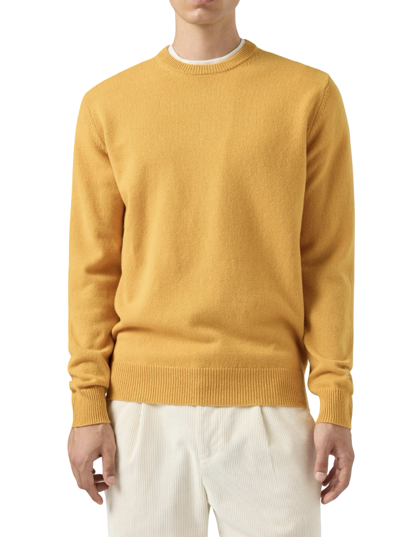 MC2 SAINT BARTH - Maglione Giallo Ocra Lambswool