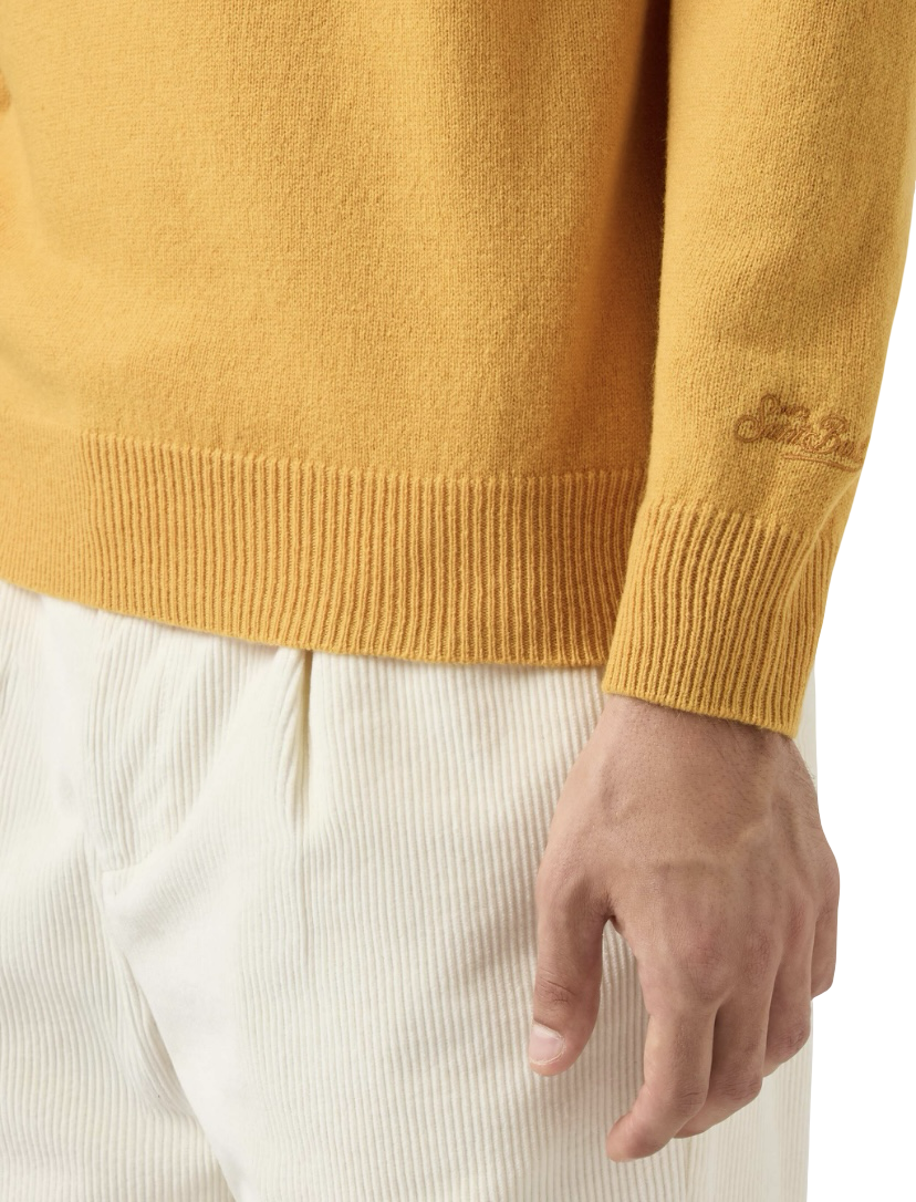MC2 SAINT BARTH - Maglione Giallo Ocra Lambswool