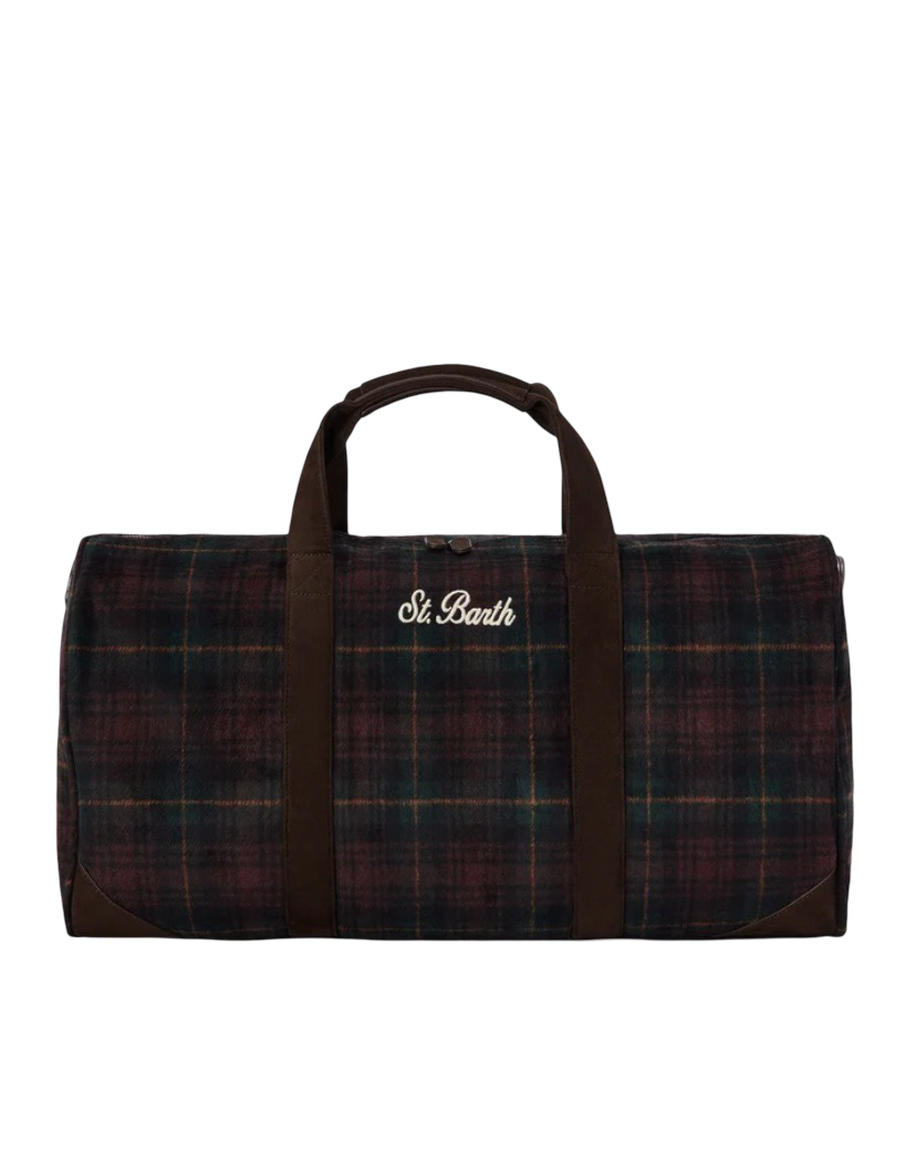 MC2 SAINT BARTH - Borsone Jetleg Marrone Tartan