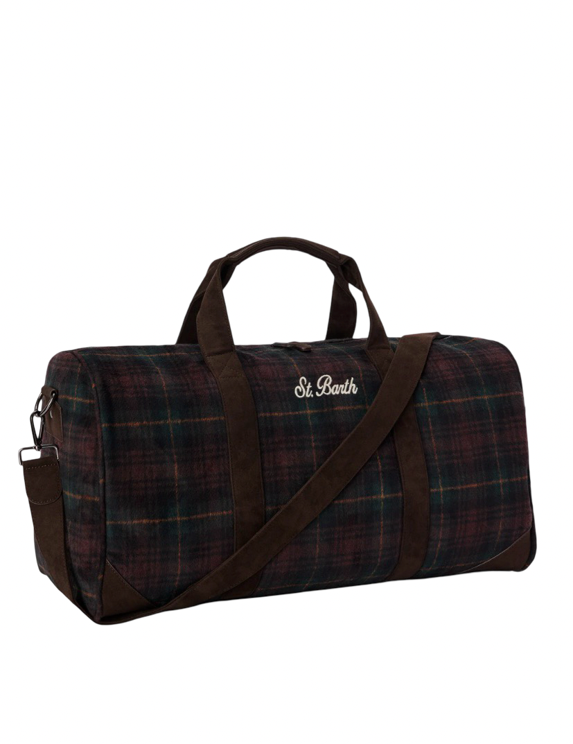 MC2 SAINT BARTH - Borsone Jetleg Marrone Tartan