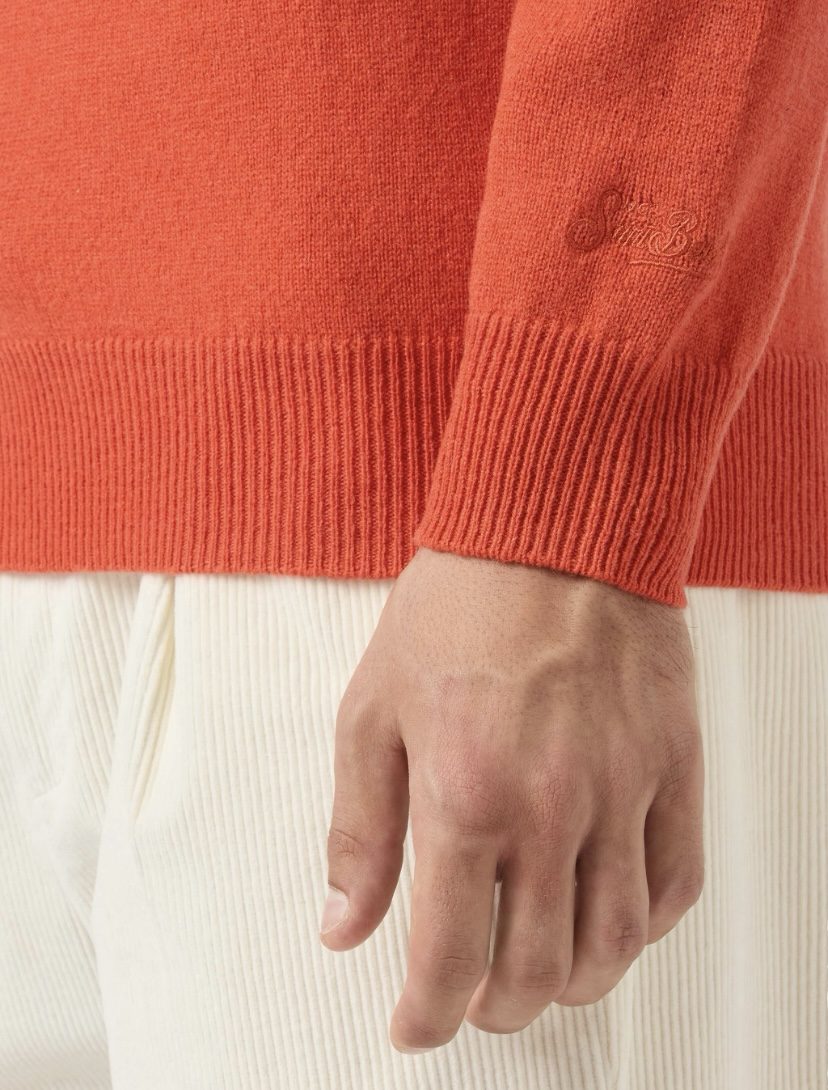 MC2 SAINT BARTH - Maglione Arancione Lambswool