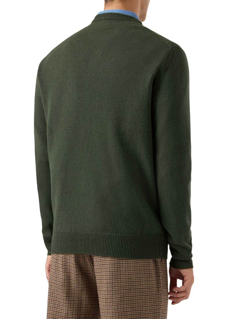 MC2 SAINT BARTH - Maglione Verde Militare Lambswool