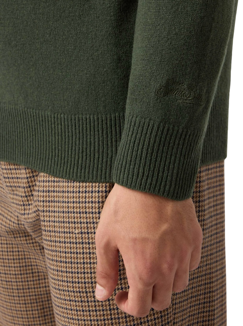MC2 SAINT BARTH - Maglione Verde Militare Lambswool