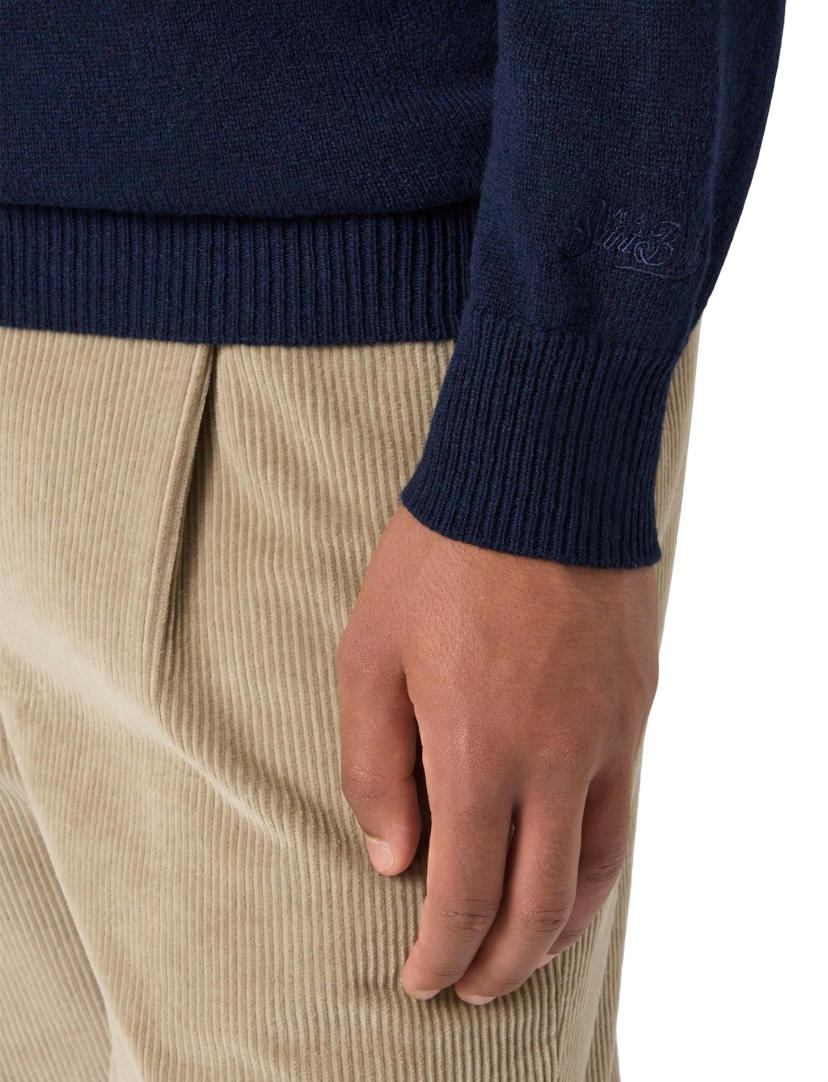 MC2 SAINT BARTH - Maglione Blu Lambswool