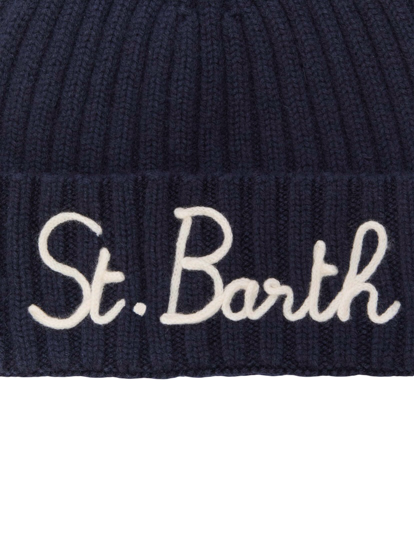 MC2 SAINT BARTH - Cappellino Wengen Blu con scritta Bianca