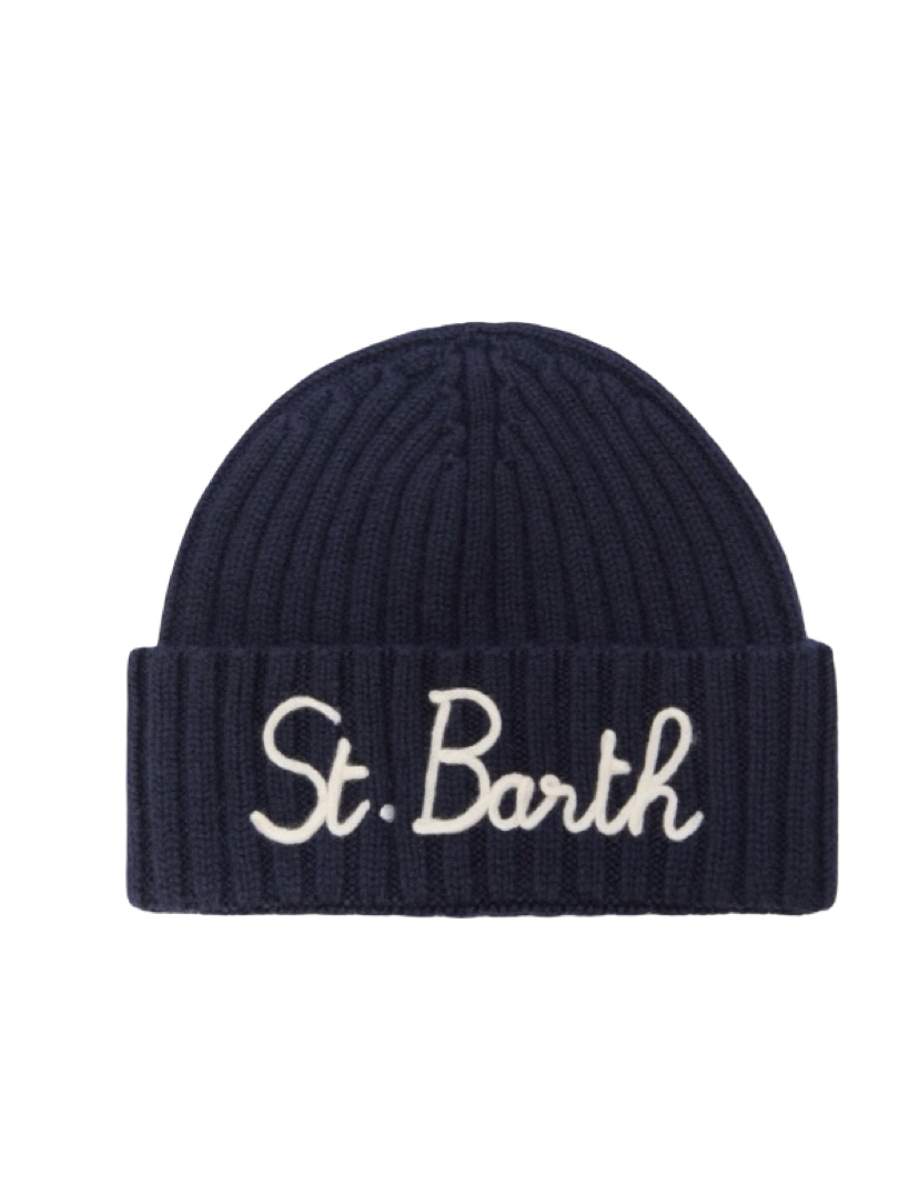 MC2 SAINT BARTH - Cappellino Wengen Blu con scritta Bianca