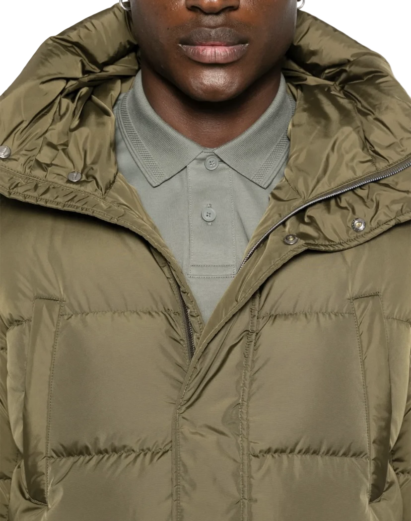 HERNO - Bomber Verde Militare in Nylon Chamonix