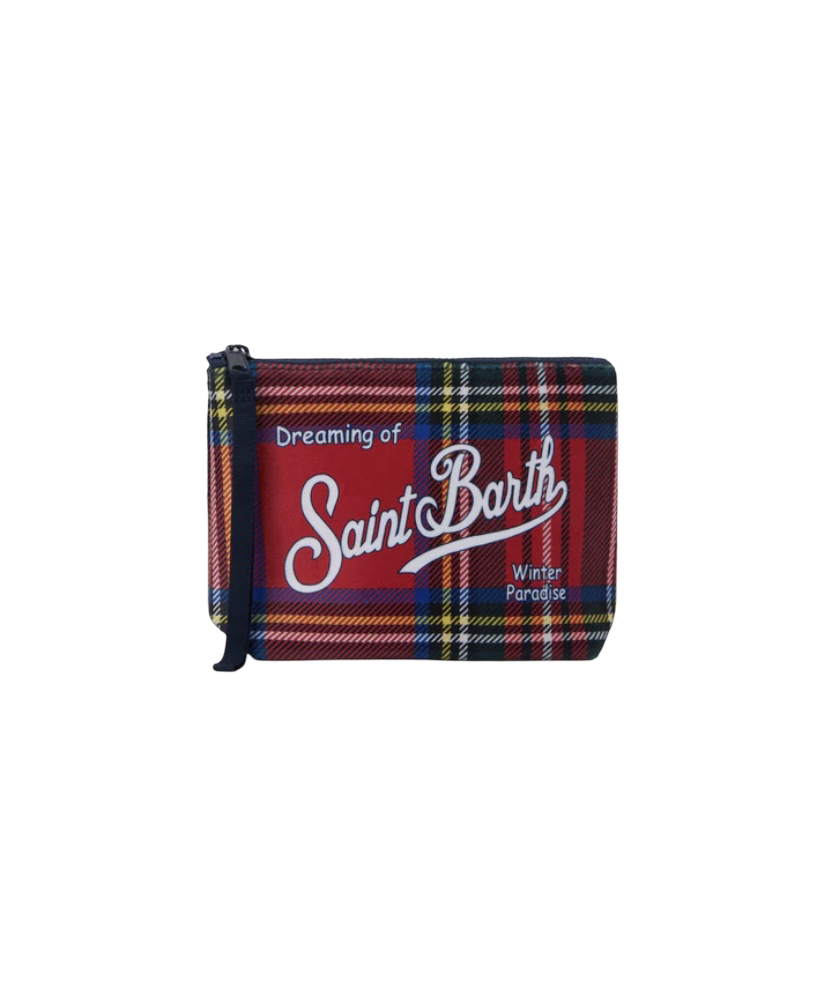 MC2 SAINT BARTH - Pochette Aline Tartan Rosso