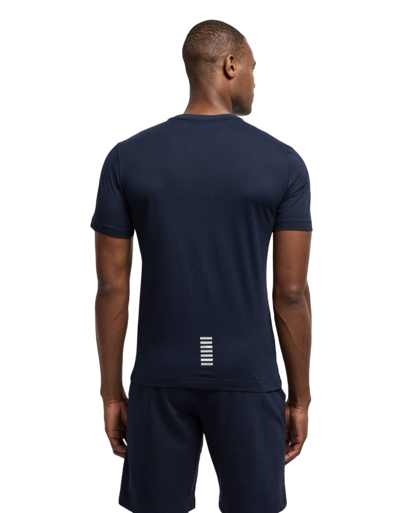 EA7 - T-shirt Blu Core Identity in Cotone Pima