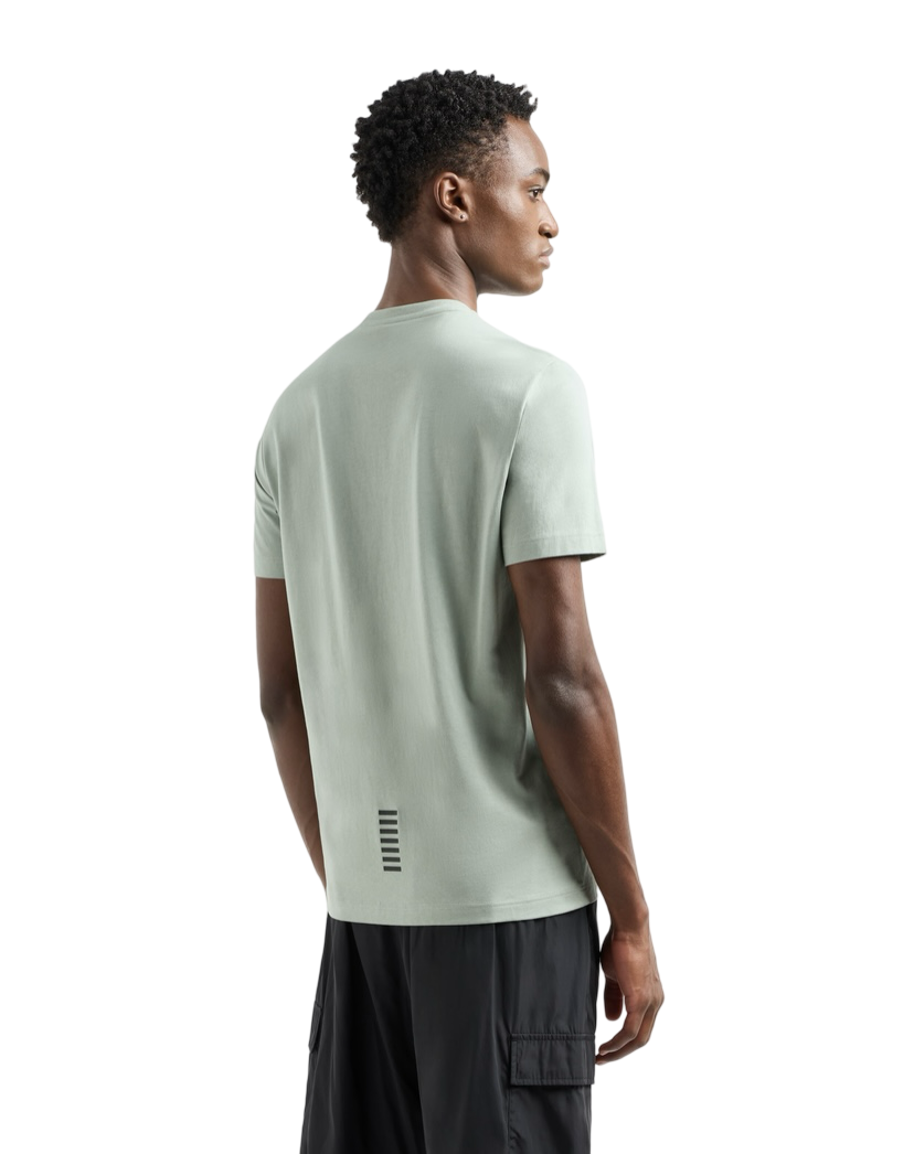 EA7 - T-shirt Verde Acqua Core Identity in Cotone Pima