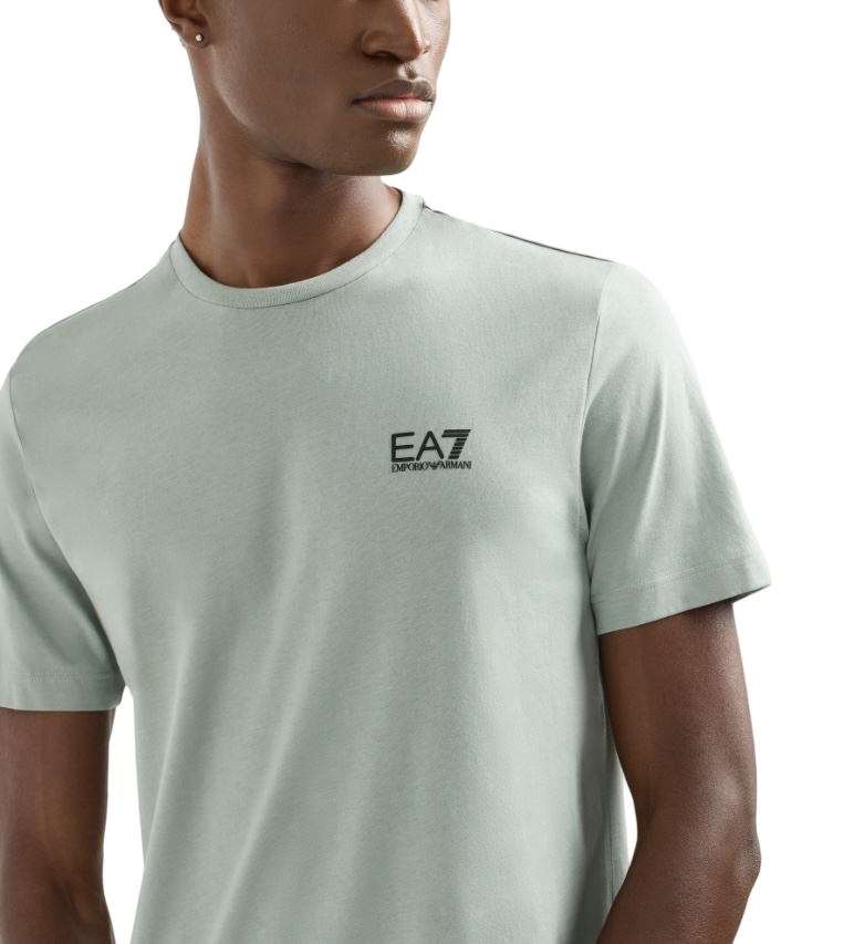 EA7 - T-shirt Verde Acqua Core Identity in Cotone Pima
