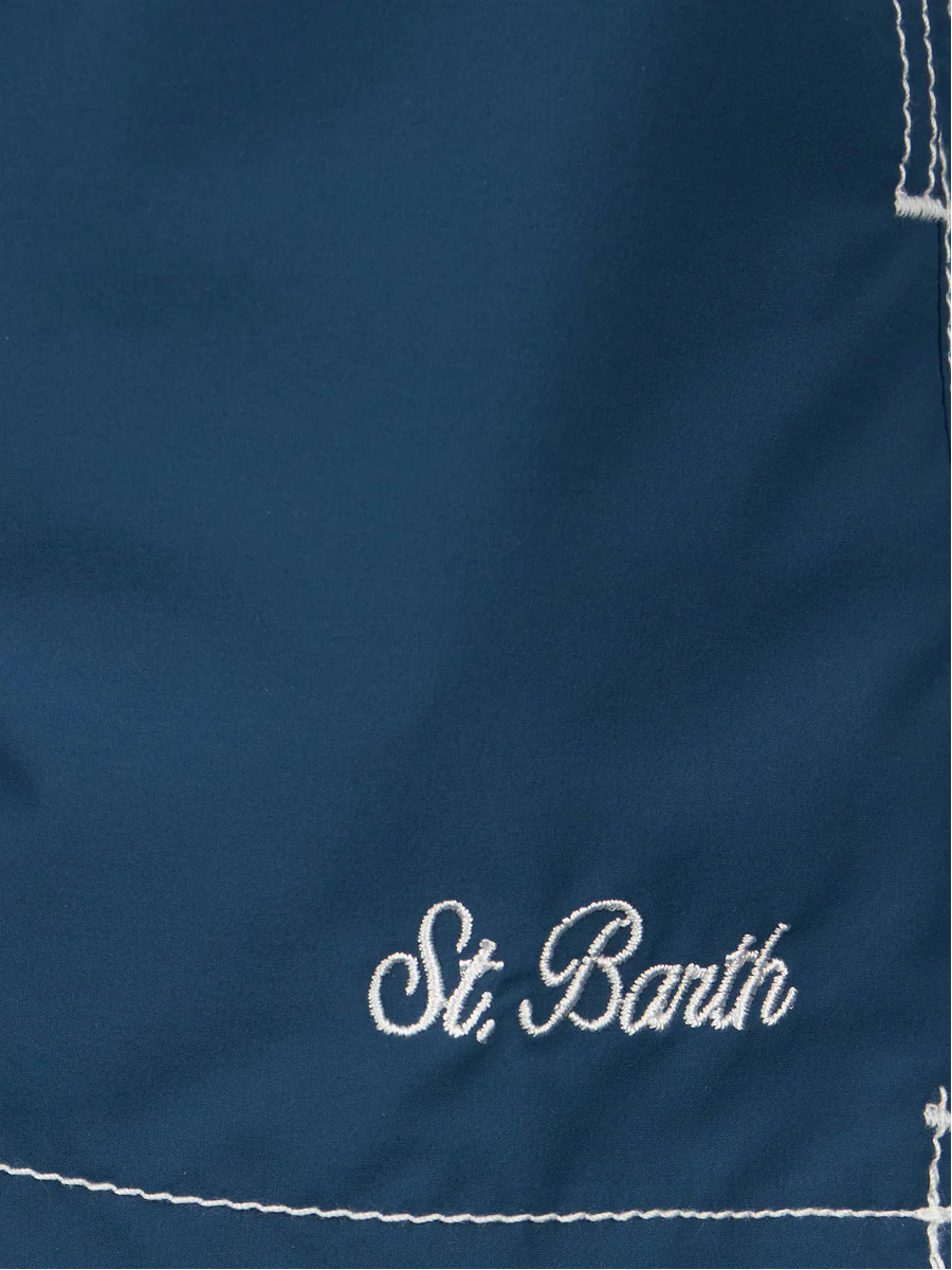 MC2 SAINT BARTH - Costume Patmos Blu Tinta Unita