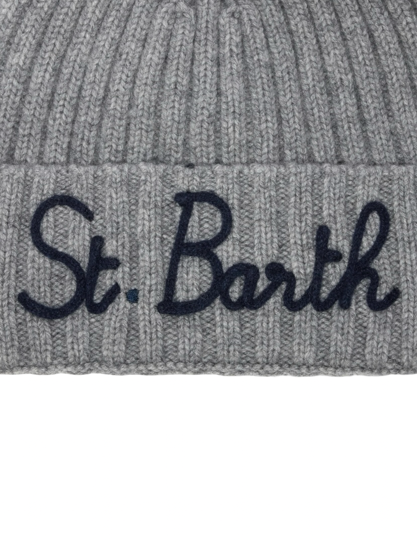 MC2 SAINT BARTH - Cappellino Wengen Grigio con scritta Blu