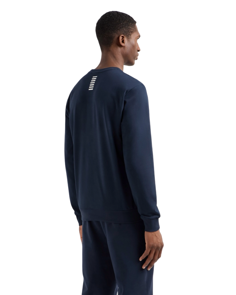 EA7 - Felpa Blu Girocollo Core identity