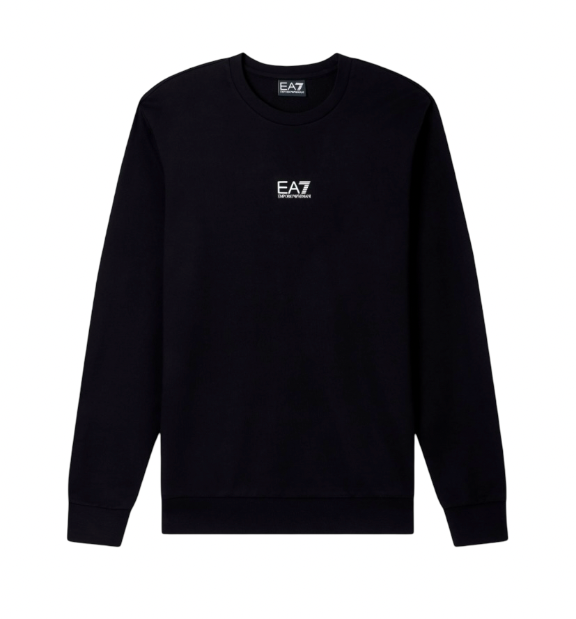 EA7 - Felpa Nera Girocollo Core identity